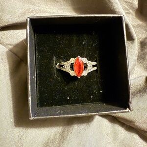 Bomb Party Finders Keepers Natural Fusion Thai Ruby on Rhodium NEW Size 8